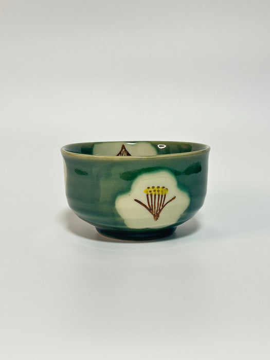 Mino Ware | Emerald Bloom Matcha Bowl
