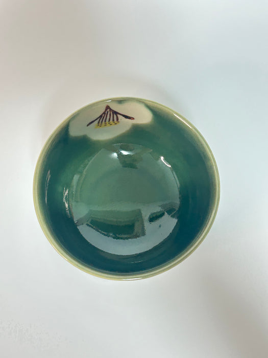 Mino Ware | Emerald Bloom Matcha Bowl