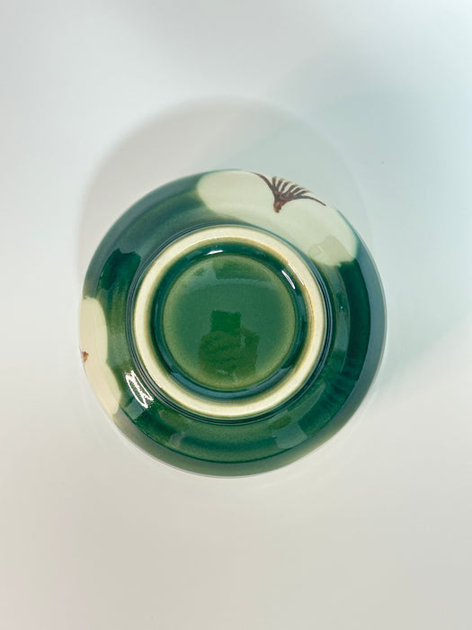 Mino Ware | Emerald Bloom Matcha Bowl