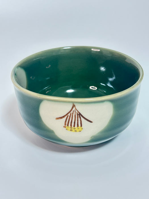 Mino Ware | Emerald Bloom Matcha Bowl