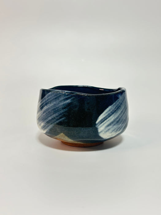 Mino Ware | Indigo Brush Matcha Bowl