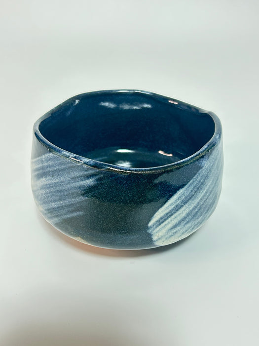 Mino Ware | Indigo Brush Matcha Bowl